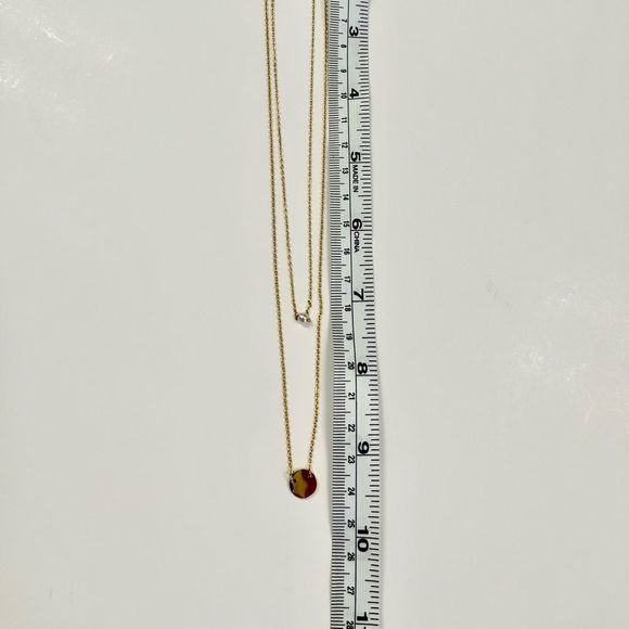 Layered Necklace - Pearl Over Moon- Gold-Plated - Picture 5 of 7